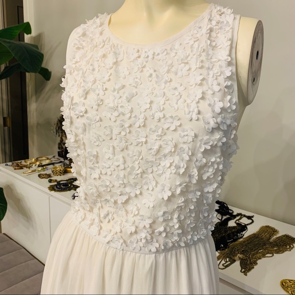 Topshop floral appliqué white dress size 8 - Picture 2 of 16